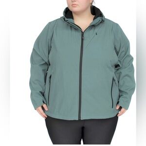 Snow Country Outerwear Women's Plus 1X SoftShell Jacket Seafoam